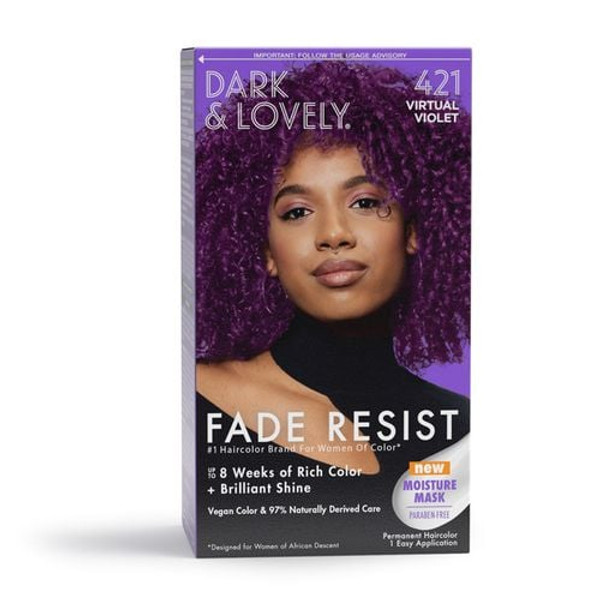 Dark and Lovely Fade Resist Rich Conditioning Hair Color 421 Viral Violet - 1 Ct