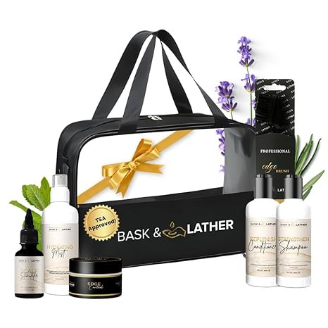 Bask & Lather Hair Care Gift Set TSA Approved Hydrating Essentials, 1 Ea
