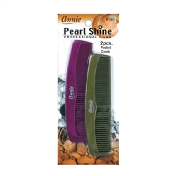 Annie Pearl Shine Comb (Pocket) Assorted Color #145 - 2 Ct