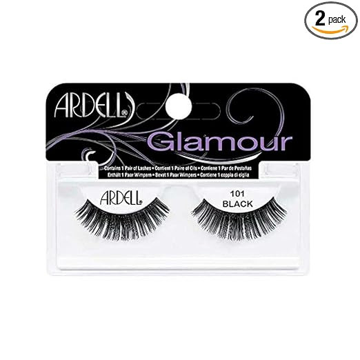 Ardell Glamour Strip Lashes #101 Demi Black 60110 Full Volume, 1 Ea