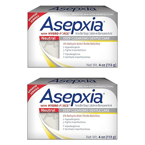 Asepxia Acne Cleansing Bar Neutral Face Soap, 4 Oz  