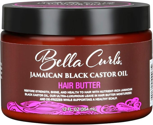 Bella Curls Jamaican Black Castor Oil Hair Butter, 12 Ounces