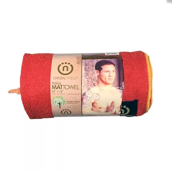 Natural Fitness Red Yoga Mat Towel - 1.08 Lb