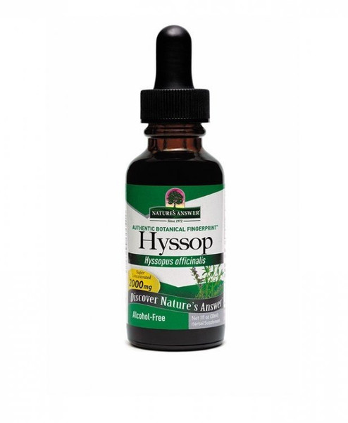 Natures Answer Hyssop Herbs Alcohol Free Extract 1 Fl Oz