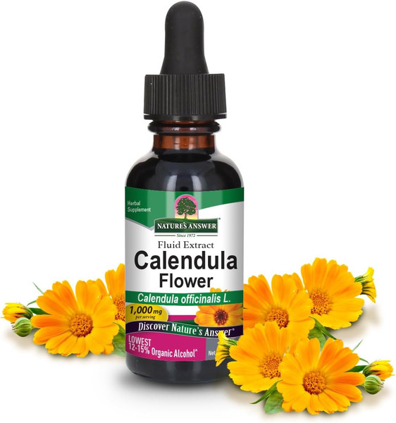 Nature'S Answer Calendula Flowers With Organic 1 Fl Oz