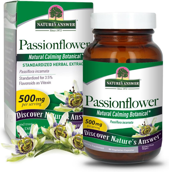 Nature'S Answer Passionflower Standardized Herbal 500 Mg - 60 Caps