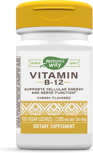 Nature'S Way Vitamin B12 Lozenge 2,000 Mcg 100 Caps