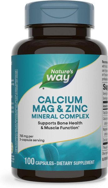 Nature'S Way Calcium Magnesium & Zinc 765 Mg - 100 Caps