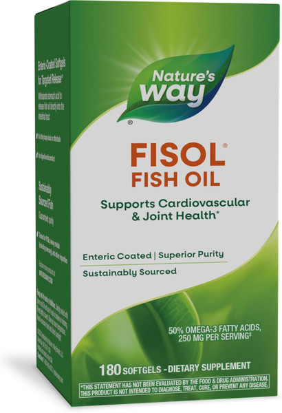 Nature'S Way Fisol Fish Oil Cardiovascular& Joint Health 180 Softgels