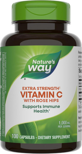 Nature'S Way Extra Strength Vitamin C With Rose Hips - 100 Caps