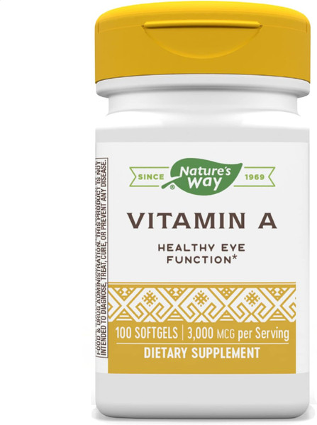 Nature'S Way Vitamin A Healthy Eye Function - 100 Softgels