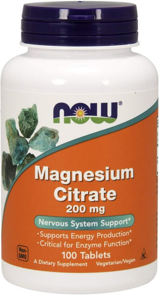 Now Foods Magnesium Citrate 200 Mg - 100 Count