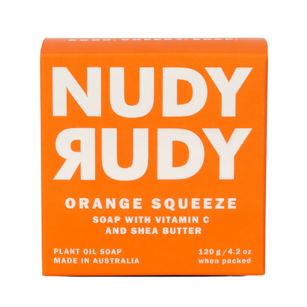 Nudy Rudy Orange Squeeze Bar Soap 4.2 Oz