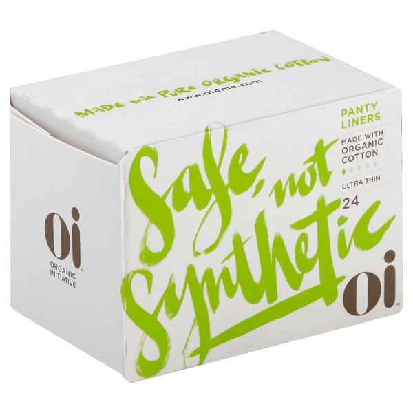 Oi Organic Initiative Ultra Thin Cotton Panty Liner - 24 Count