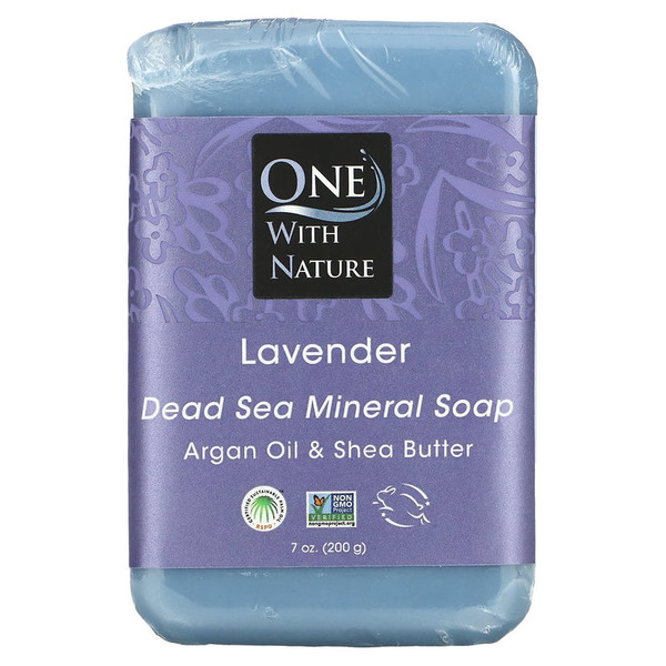 One With Nature Lavender Dead Sea Mineral Bar Soap - 7 Oz