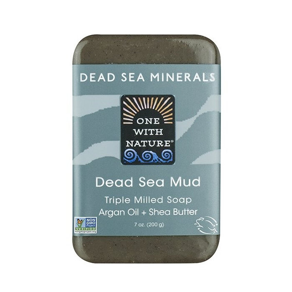 One With Nature Dead Sea Mineral Mud Bar Soap - 7 Oz