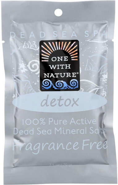 One With Nature Bath Salts Fragrance Free Detox 2.5 Oz