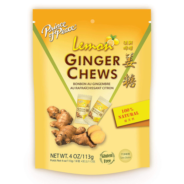 Prince Of Peace Lemon Ginger Chews - 4 Oz