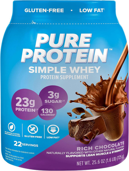 Pure Protein Simple Whey Protein Powder - 1.6 Lb