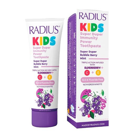 Radius Kids Bubble Berry Mint Immunity Power Toothpaste - 2.5 Oz