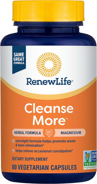 Renew Life Cleanse More Herbal Formula With Magnesium - 60 Caps