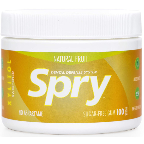 Spry Fresh Natural Xylitol Chewing Fresh Fruit - 100 Ct