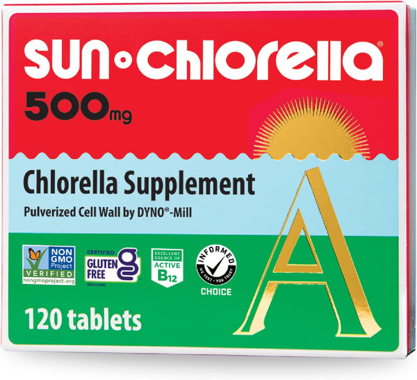 Sun Chlorella Whole Body Wellness Green Algae Superfood - 120 Tablets