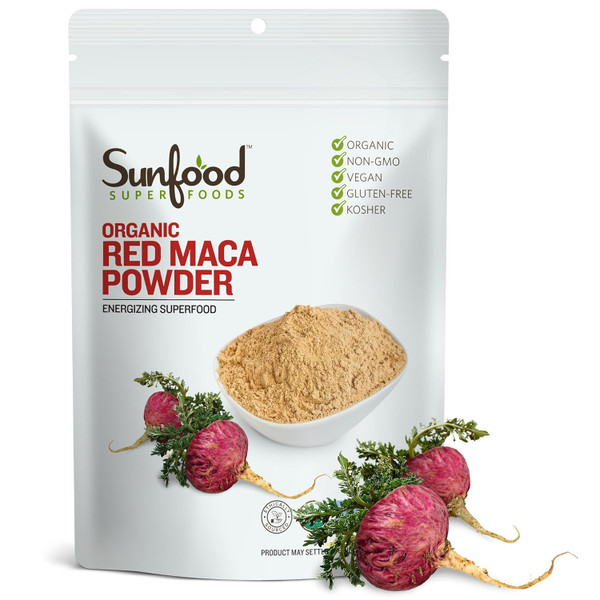 Sunfood Superfoods Red Maca Root Powder - 8 Oz