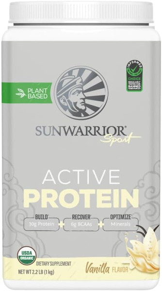 Sunwarrior Organic Active Protein Vanilla - 2.2 Lb