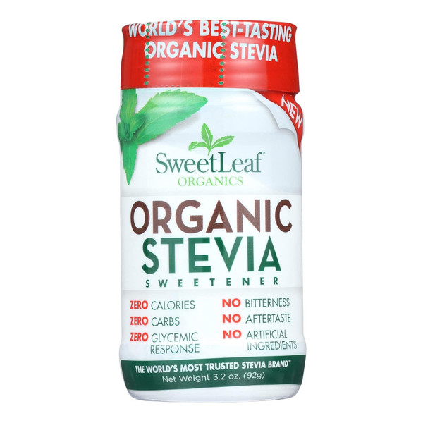 Sweetleaf Organic Stevia Powder Sweetener - 3.2 Oz