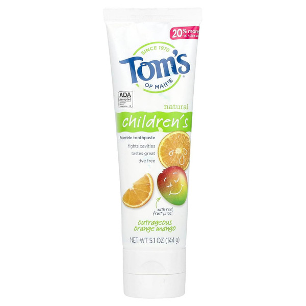 Tom'S Of Maine Natural Toothpaste Outrageous Orange Mango - 5.1 Oz