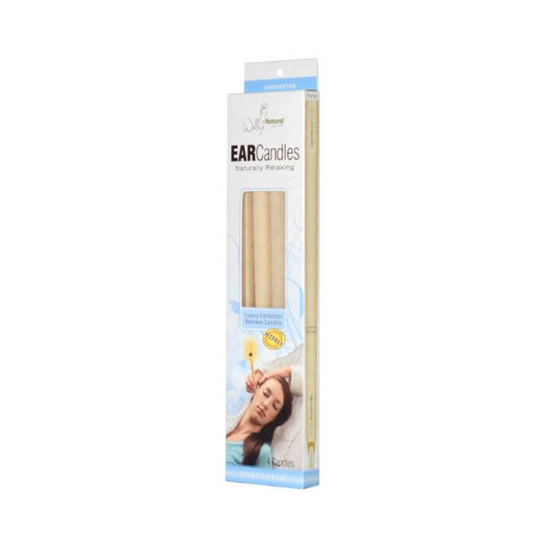 Wally'S Natural Unscented Beeswax Ear Candles - 4 Ct