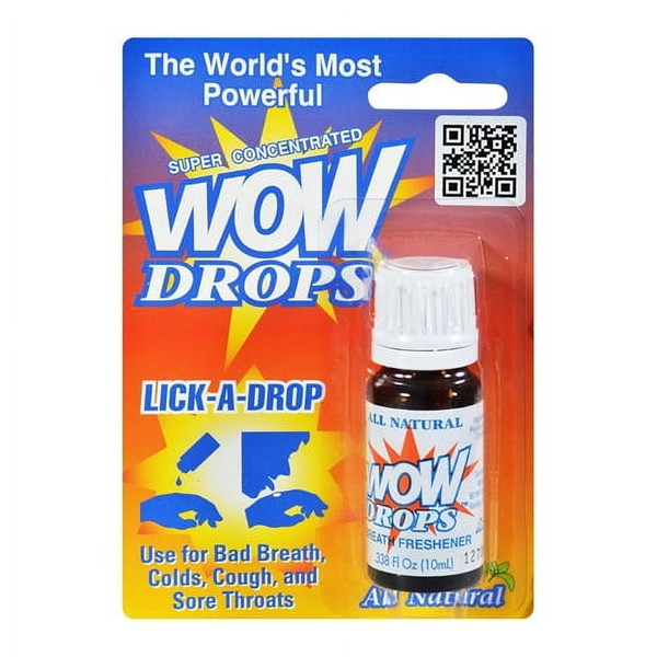 Wow Lick A Drops Breath Freshener Peppermint - 0.32 Oz