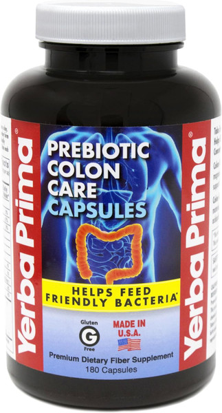 Yerba Prima Prebiotics Colon Care Fiber - 180 Caps