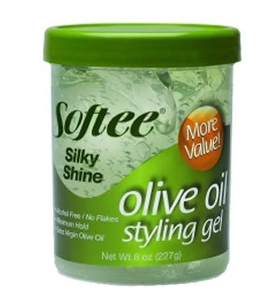 Softee Silky Shine Olive Oil Styling Gel - 8 Oz