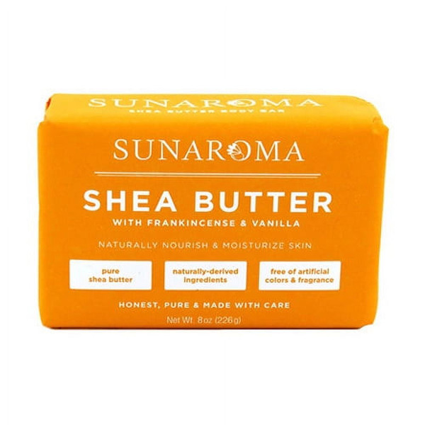 Sunaroma Shea Butter Frankincense & Vanilla Bath Soap - 8 Oz