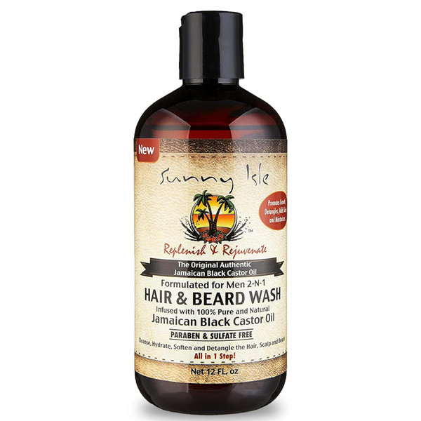 Sunny Isle Jamaican 2-N-1 Hair & Beard Wash - 12 fl oz
