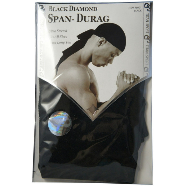 Titan Sport Black Diamond Span-Durag Black - 1 ea