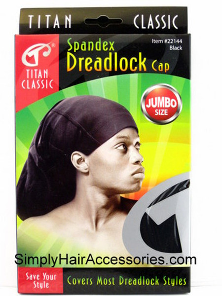 Titan Classic Spandex Jumbo Black Dreadlock Cap - 1 Ea