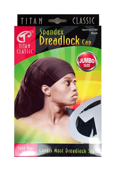 Titan Spandex Dreadlock Cap Jumbo Size Black - 1 Ea