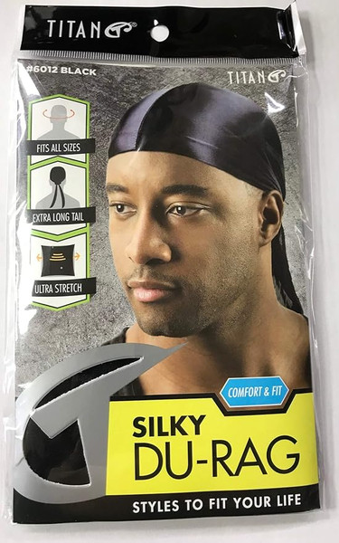 Titan Ultra Stretch Silky Durag Black - 1 Ea