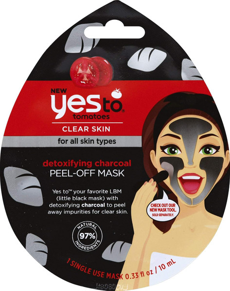 Yes To Tomatoes Charcoal Peel-Off Mask - 0.33 fl oz