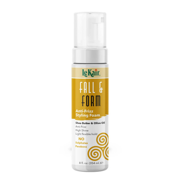 Lekair Fall & Form Anti Frizz Styling Foam Mousse - 8 fl oz