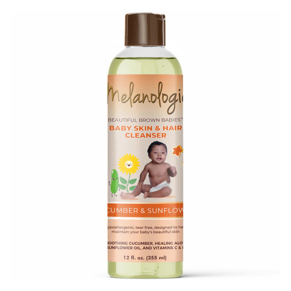 Melanologie Baby Skin and Hair Cleanser Cucumber Sunflower - 12 fl Oz