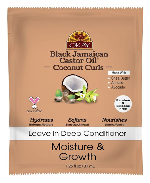 Okay Black Castor Oil Leave-In Deep Conditioner - 1.25 fl oz