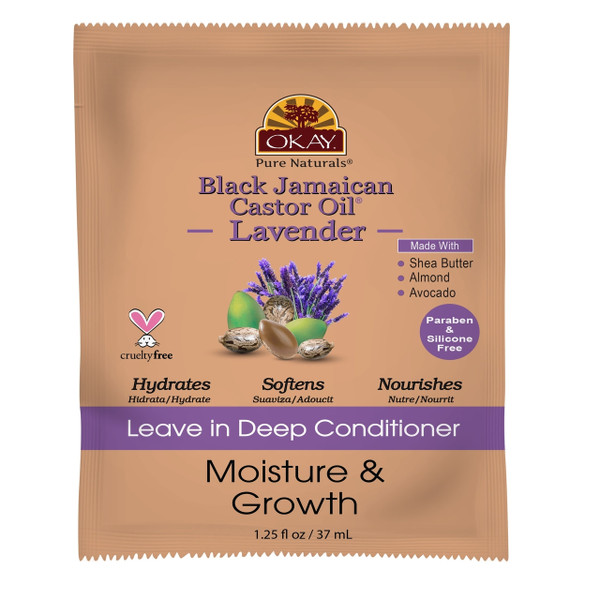 Okay Black Castor Oil & Lavender Leave-In Conditioner - 1.25 fl oz