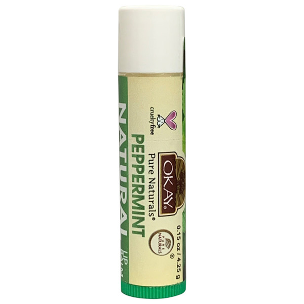 Okay Peppermint Natural Lip Balm - 0.15 oz