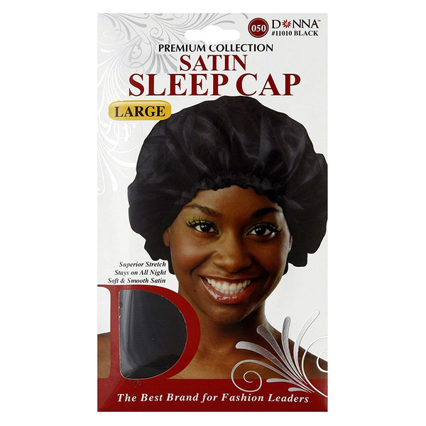 Donna collection Satin Sleep Cap Black - 1 Ea