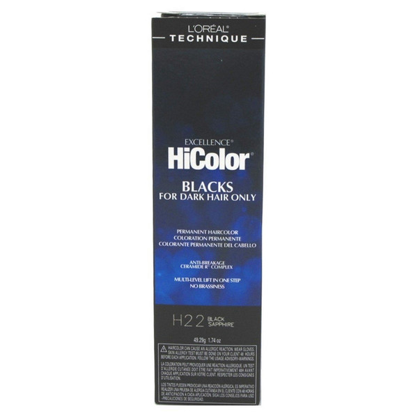 Loreal Excellence Hicolor H22 Black Sapphire - 1.74 oz