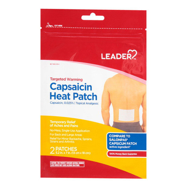 Leader Capsaicin Heat Patch - 2 Ct